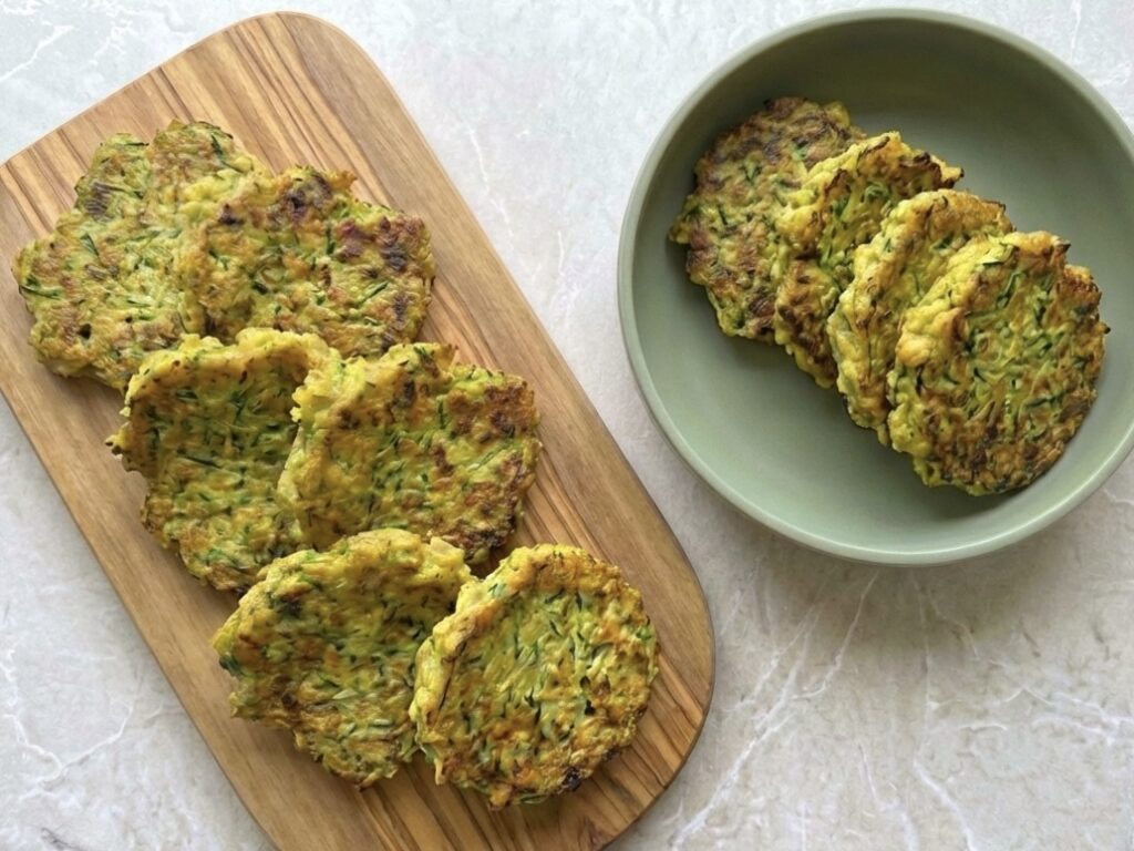 Cheezy Zucchini Fritters