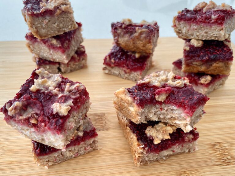 Raspberry & Apple Crumble Slice