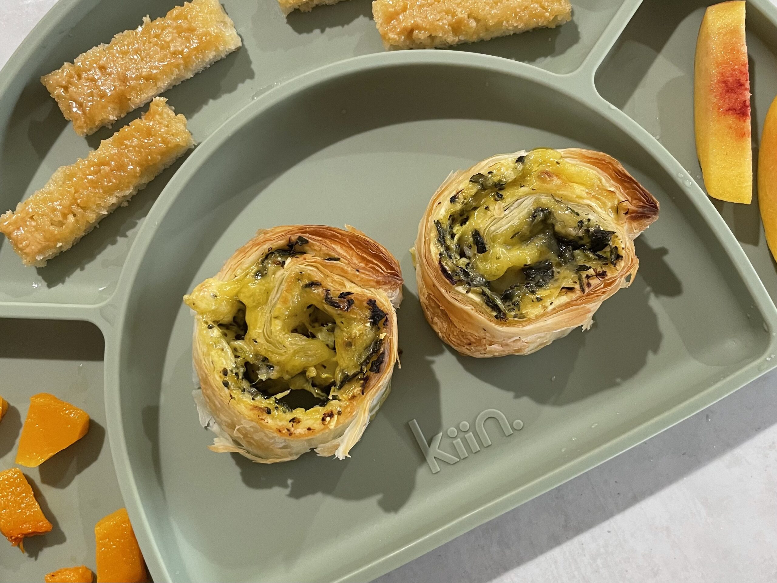 Cheesy Green Pinwheels