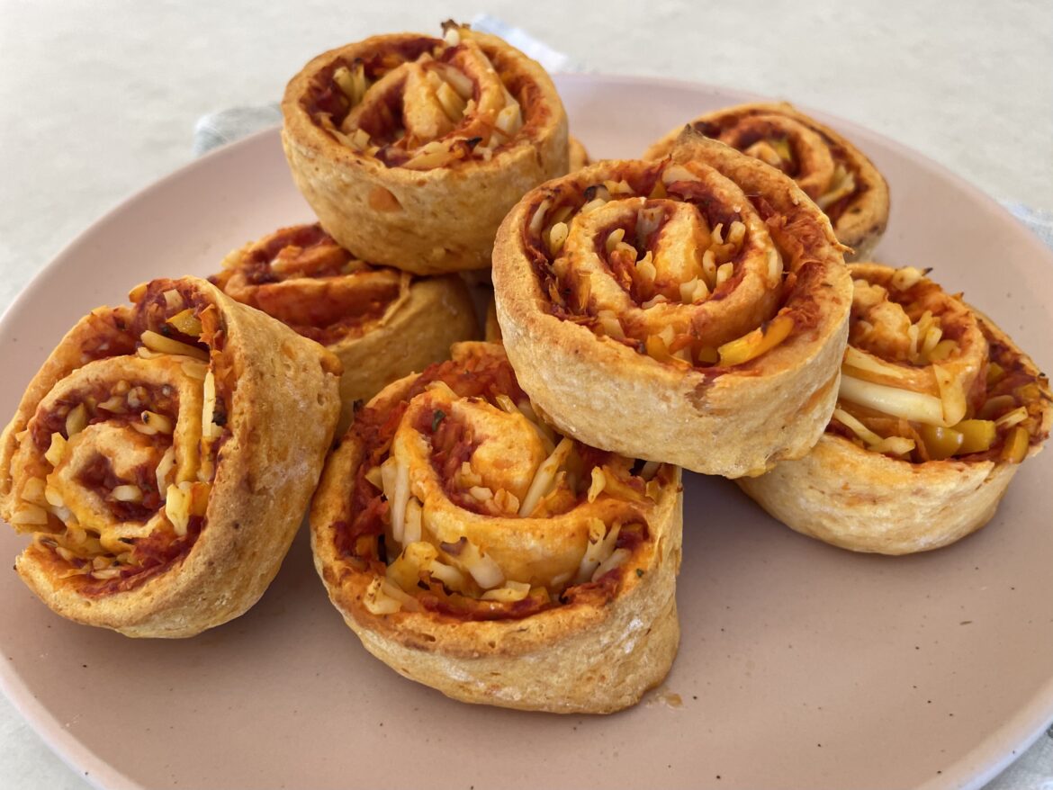 Sweet Potato Pizza Pinwheels