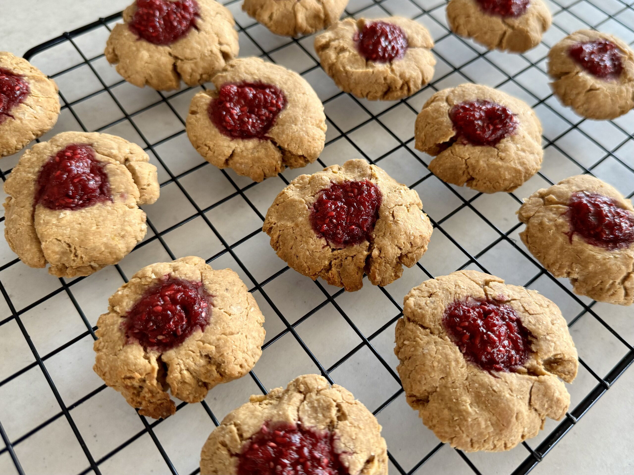 PB&J Thumbprint Cookies