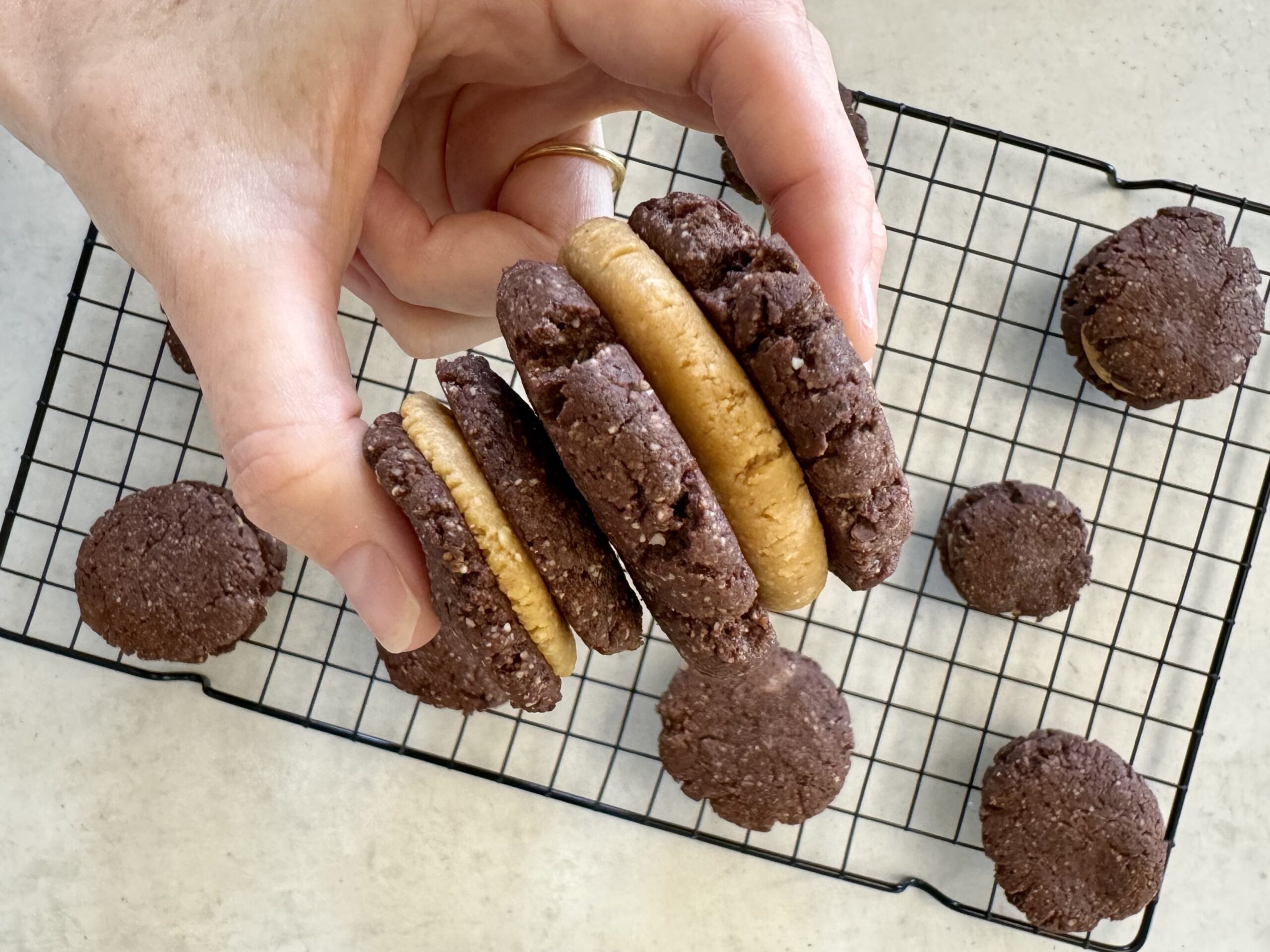 Brownie PB Sandwich Cookies