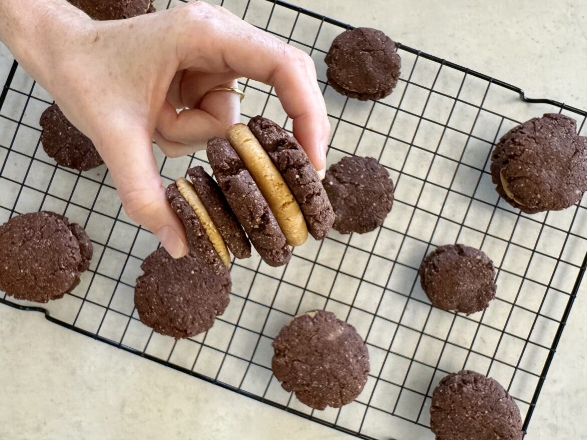 Brownie PB Sandwich Cookies