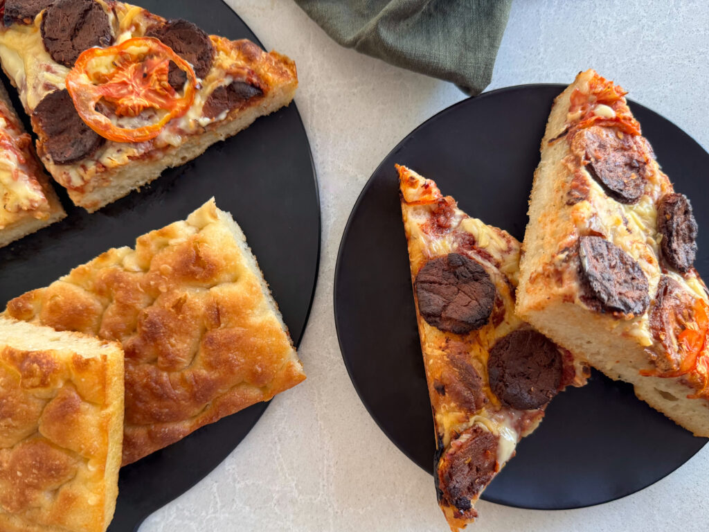 Vegan Sourdough Focaccia Pizza