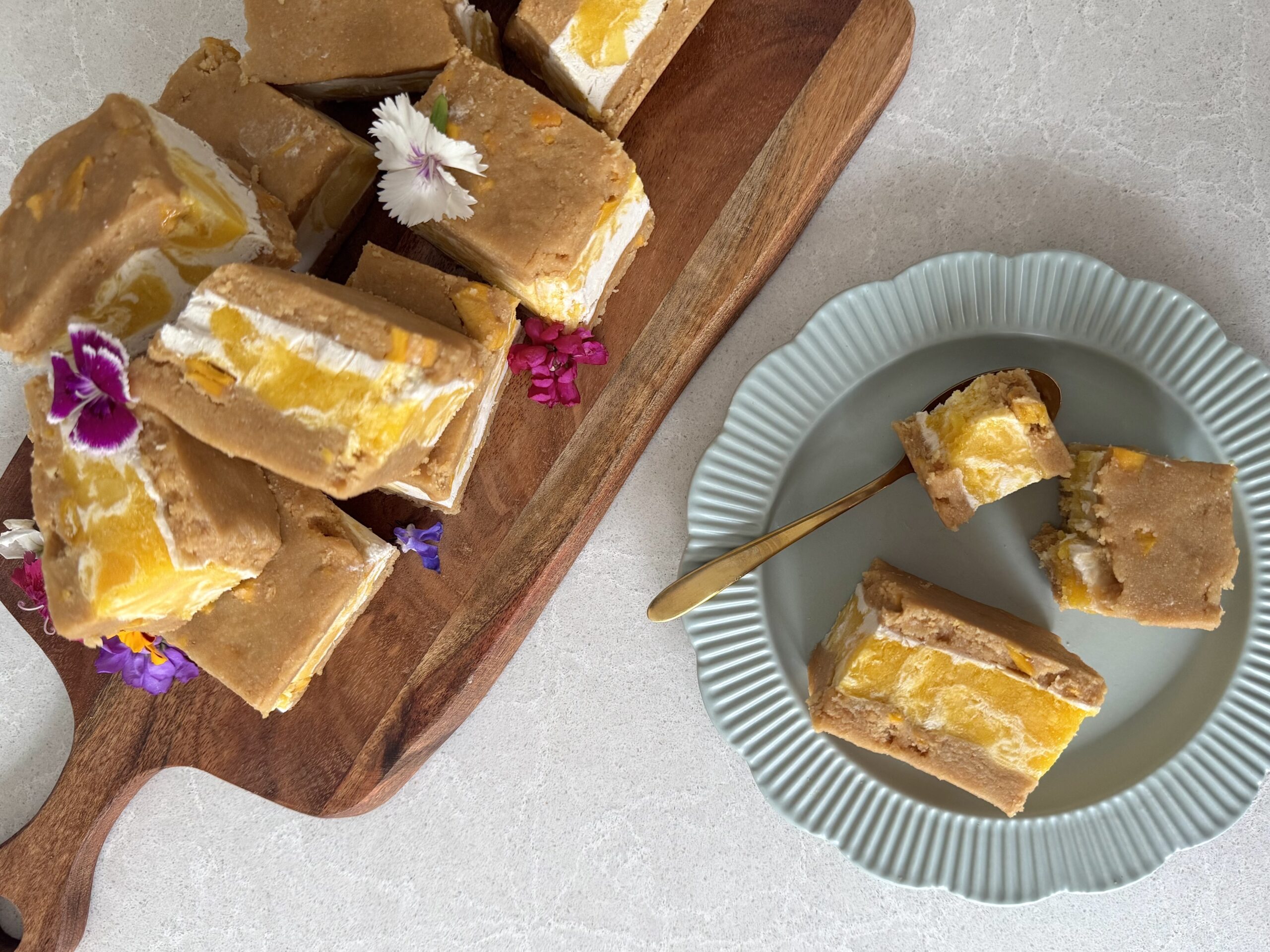 Mangoes and Cream Cookie Dough Icecream Sandwiches