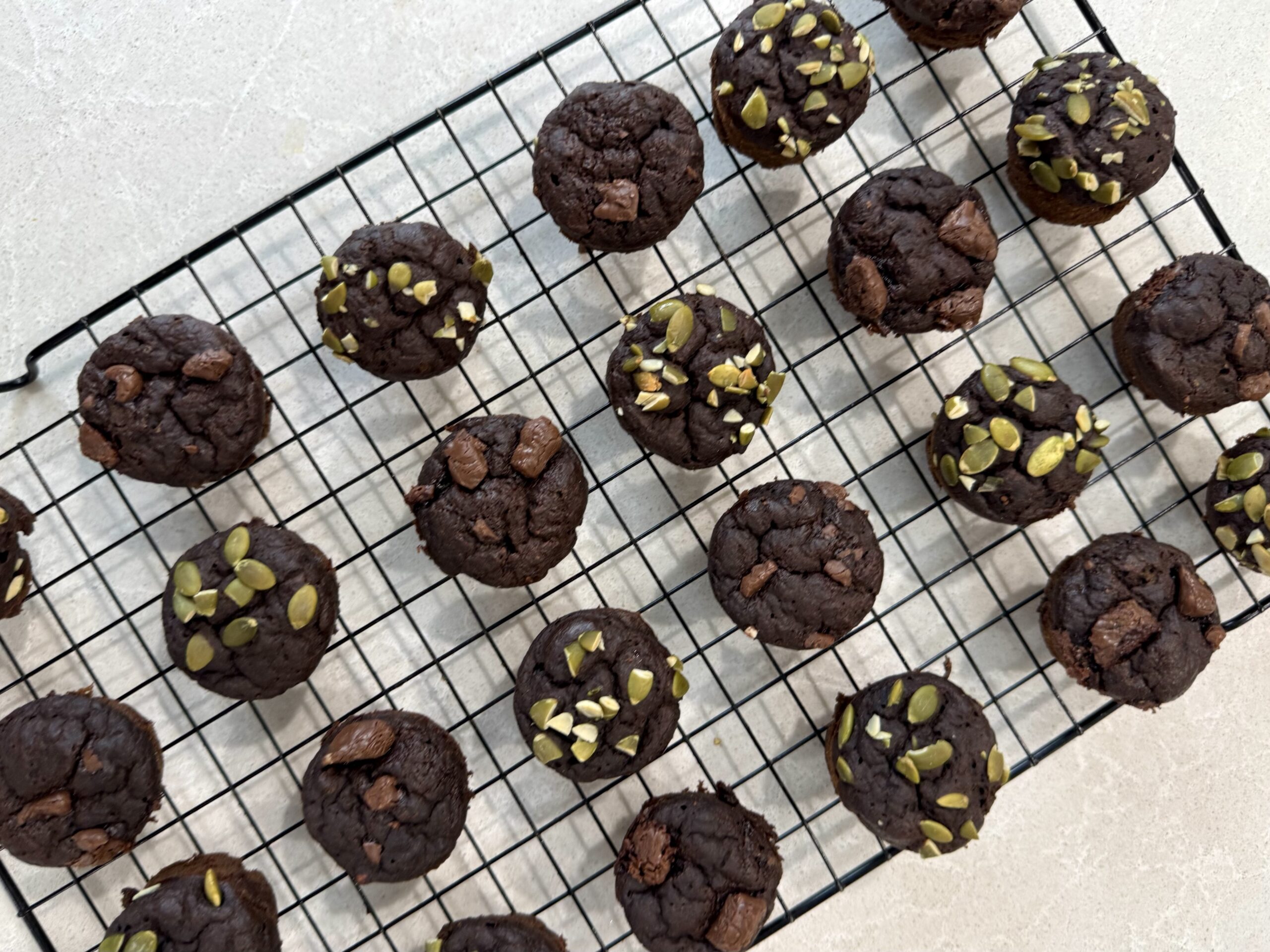 Hidden Veggie Choc Mini Muffins