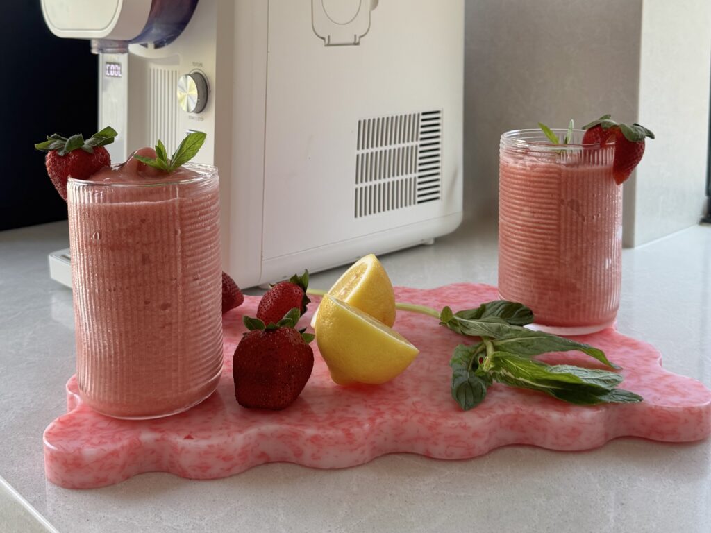 Strawberry & Mint Lemonade Slushie