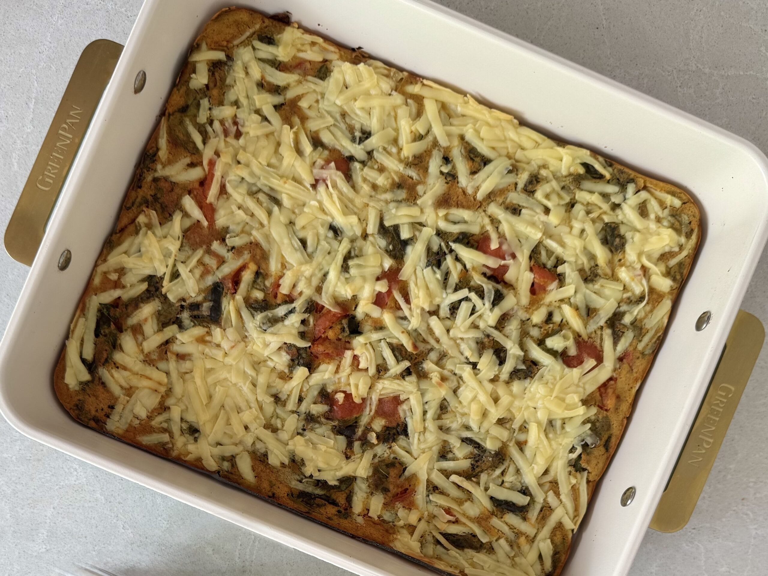 Lentil Veggie Frittata Slice
