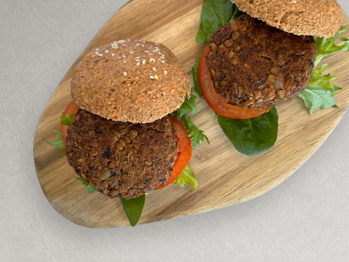 Lentil & Walnut Veggie Burgers