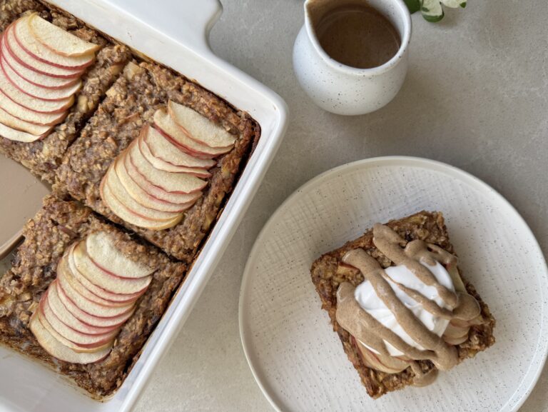 Sticky Toffee Apple Baked Oats