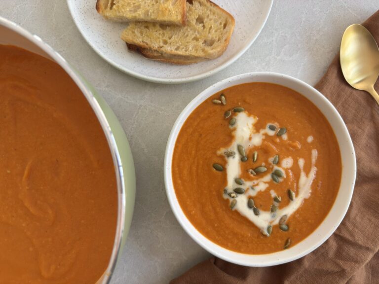 Roasted Cauliflower and Red Pepper Soup