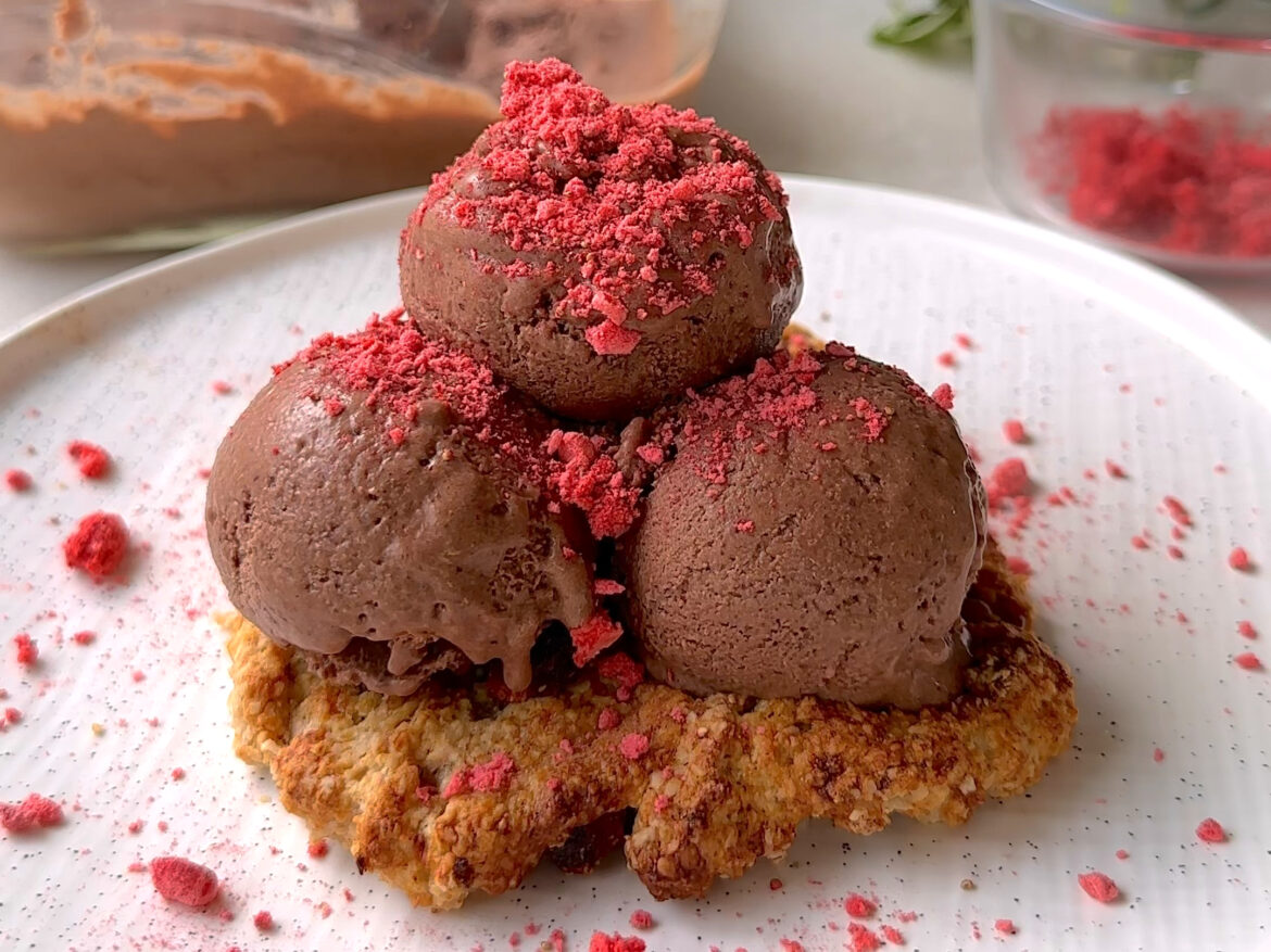 No Churn Chocolate Ice Cream with Black Beans