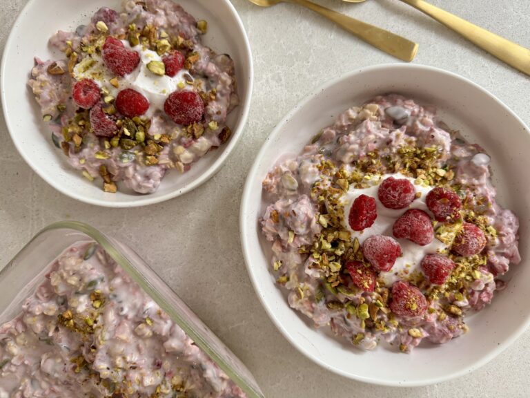 Raspberry and Pistachio Bircher Muesli