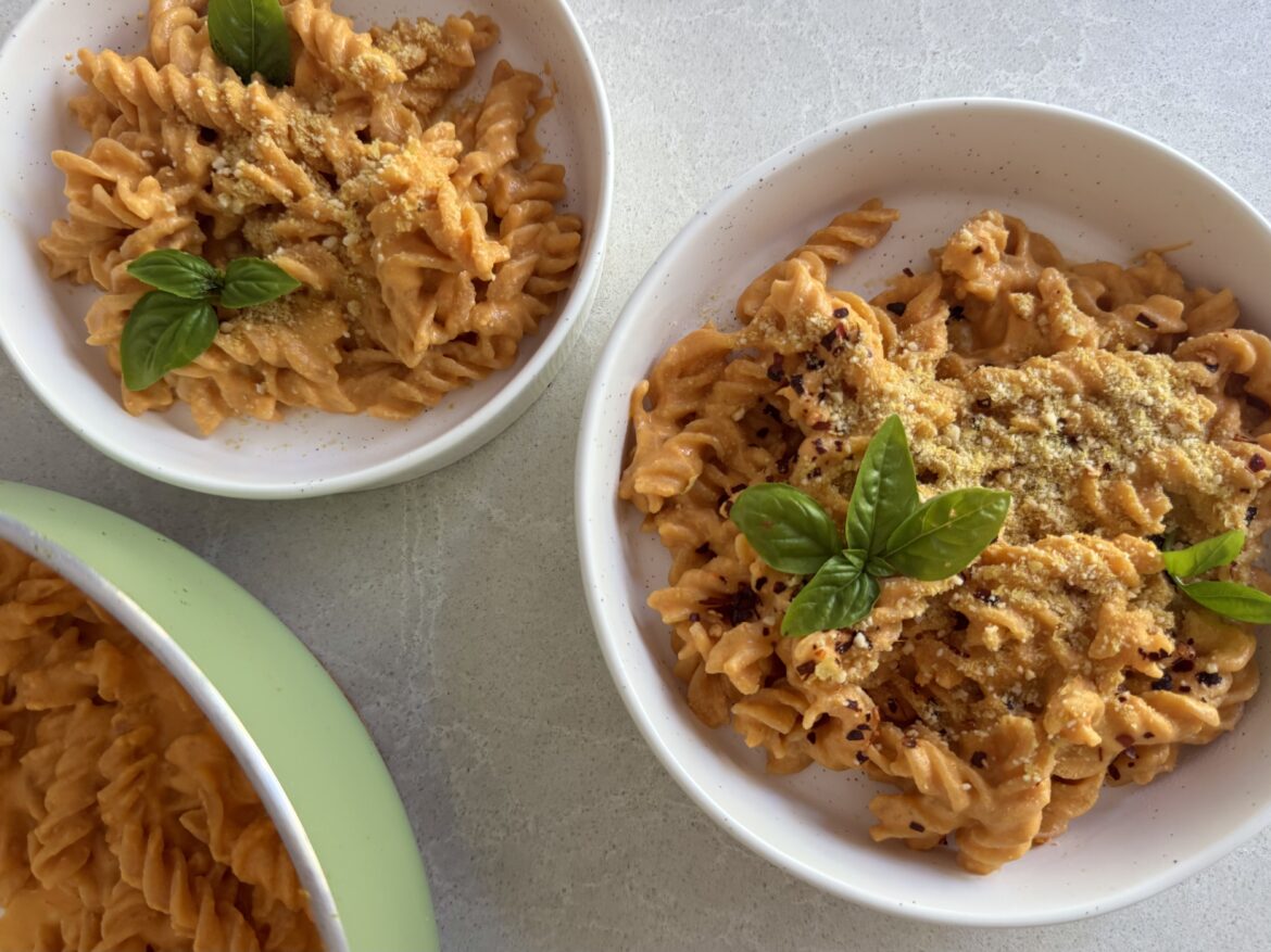 High-Protein Romesco Pasta High Protein Romesco Pasta