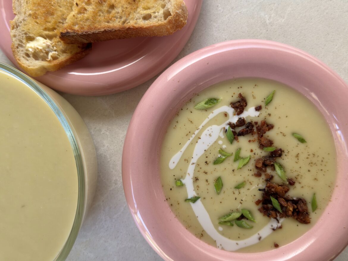 Creamy Vegan Potato and Leek Soup