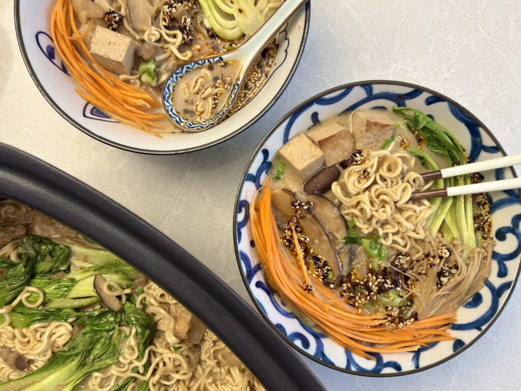 Vegan Slow Cooker Creamy Miso Satay Ramen