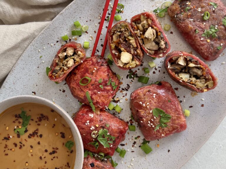 Pink Rice Paper Dumplings