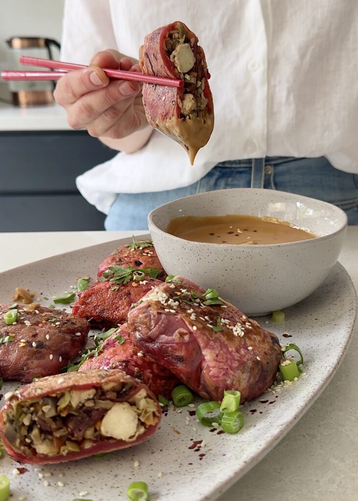 Pink Rice Paper Dumplings