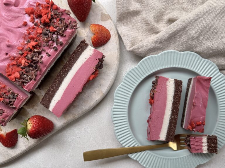 Raw Vegan Neapolitan Icecream Cake