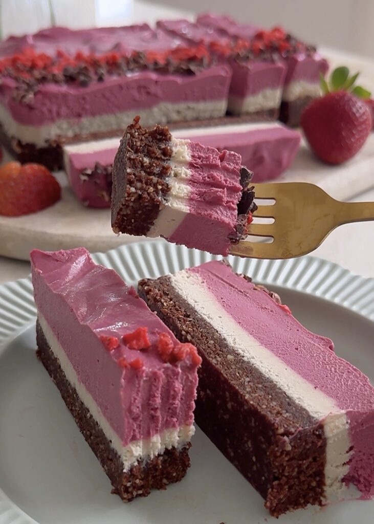 Raw Vegan Neapolitan Icecream Cake