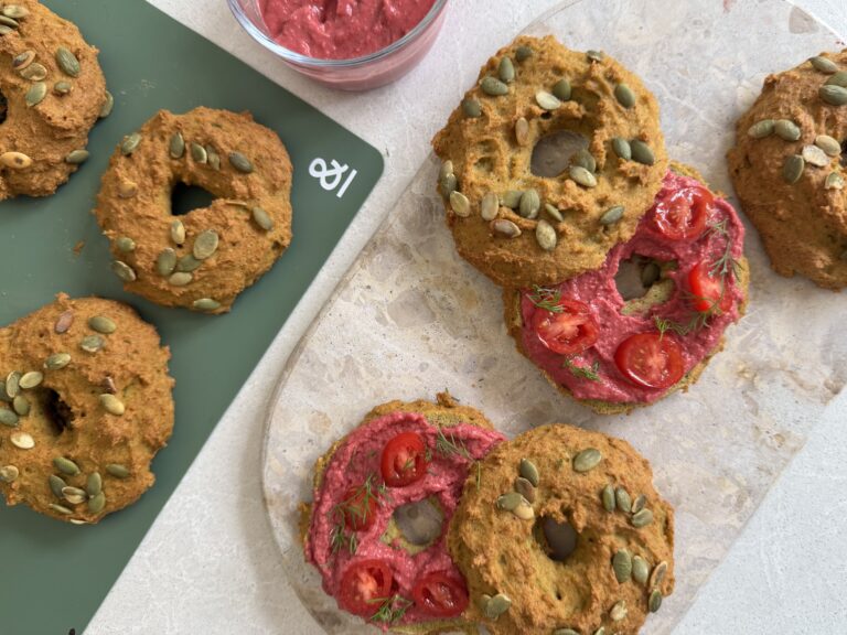 Green Gluten-Free Lentil Bagels