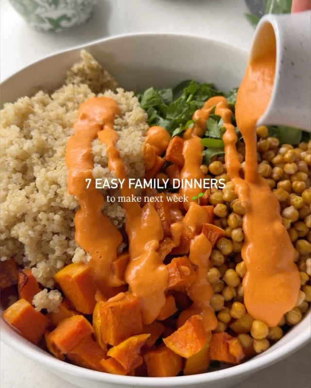 Don’t know what to make for dinner next week? 🌱

Here’s 7 easy dinners we’ve been making on repeat lately 🙌🏼 the ones marked 6m+ are able to be safely served by making minor adjustments (mashing the beans etc - noted in the recipes)

You can get some of these on our website and some are app exclusives. Comment “RECIPES PLEASE” and I’ll DM you where to find each one x
.
.
.
.
#veganfamily #veganblw #easyrecipes #healthyrecipes #veganrecipes