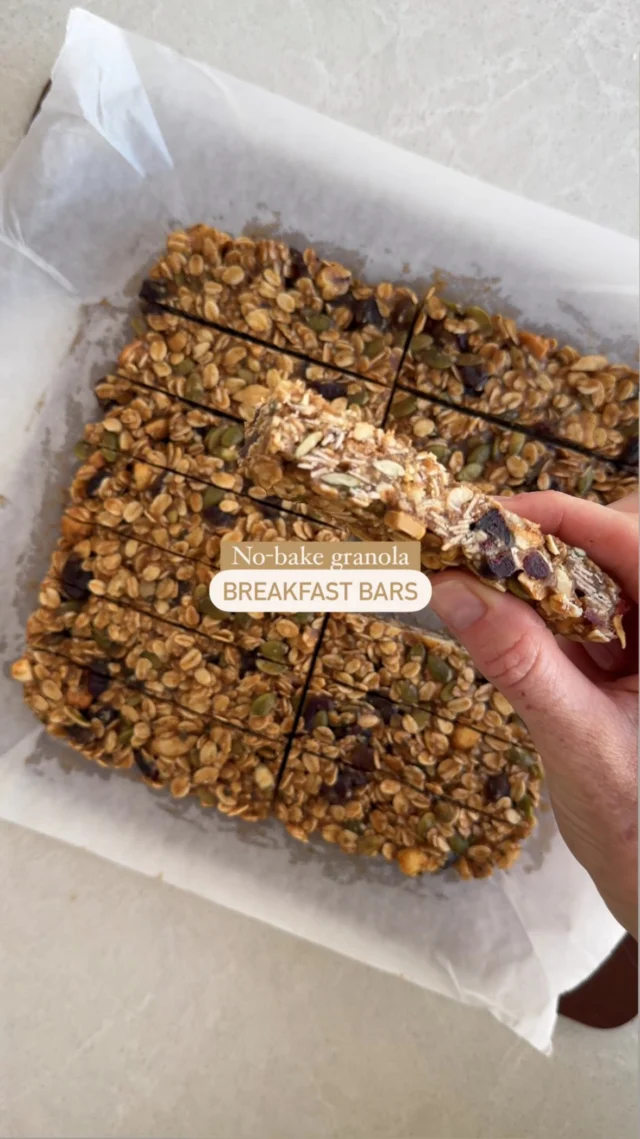 ✨ NO-BAKE GRANOLA BREAKFAST BARS ✨

These are one of the snacks we make on repeat, and for good reason: they’re lightly sweet, packed with healthy fats, carbs and protein, and SO  simple to make. 

If you’d like the recipe just comment “BARS” below and I’ll message you 🫶🏻
.
.
.
.
#easyrecipes #veganrecipes #healthysnacks #toddlersnacks #granolabar