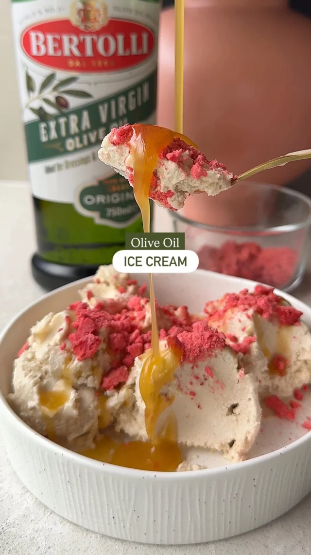✨ OLIVE OIL ICE CREAM 🍦

I don’t blame you if you’re feeling sceptical - olive oil and ice cream didn’t sit right with me at first either. But let this recipe convince you! The key is using a high quality olive oil with the right flavour profile, so we make this with Bertolli Extra Virgin Olive Oil, which is cold pressed for a full-bodied, fruity flavour that makes such a difference in simple recipes like this.

It’s the creamiest vegan ice cream that’s rich, sweet, lightly fruity, made with a handful of pantry basics, and can even be made without an ice cream maker thanks to the olive oil - and to top it off, it’s served with a 2 ingredient caramel made from just @bertollioliveoil_australia olive oil and maple syrup 👌🏼

If you’d like the recipe, pop “OLIVE” below and I’ll DM you 🫒
.
.
.
.
#veganicecream #oliveoil #easyrecipes #simplerecipes #caramel