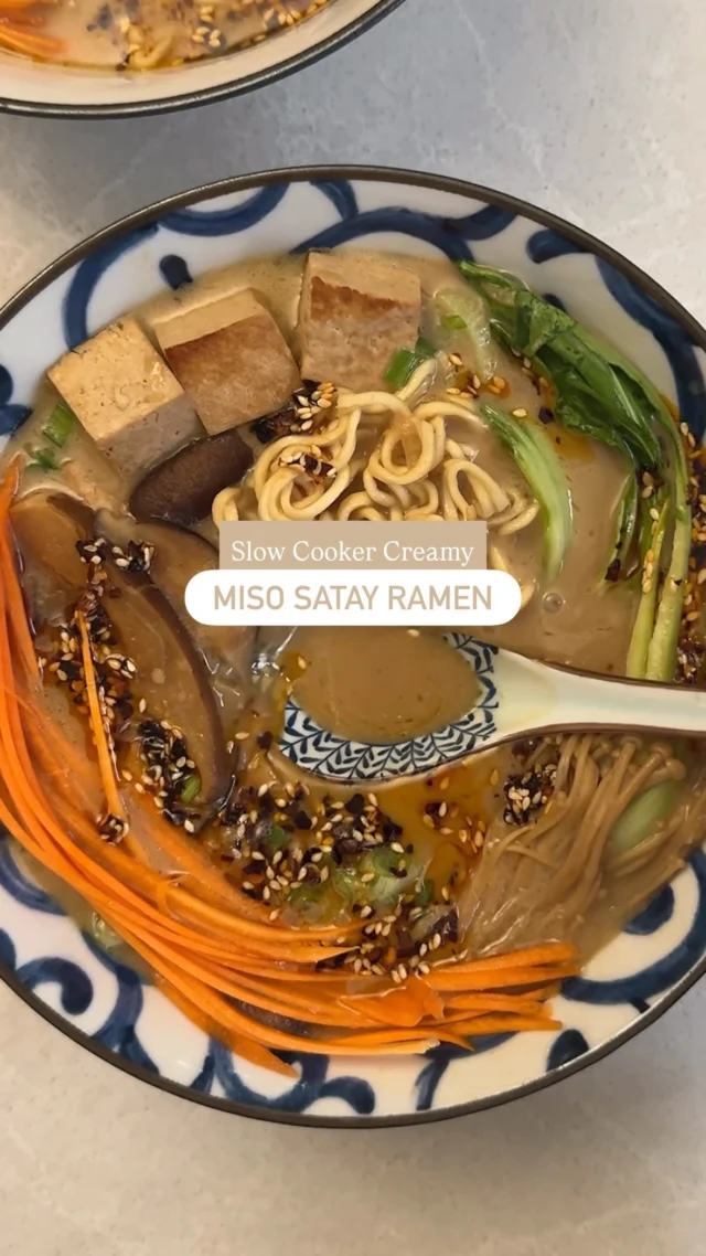 🍜 SLOW COOKER CREAMY MISO SATAY RAMEN 🥜
 
Slow cookers aren’t just for curries and stews 🙌🏼and this creamy miso satay ramen is proof that taking your time to develop flavour really makes all the difference!

We used @theoriginalgreenpan.anz slow cooker for this and it is NEXT level - you can sear and brown directly in the slow cooker so the flavours develop even better and it means true one-pot meals. AND  GreenPan’s PFAS-FREE non-stick coating does not release toxic fumes if accidentally overheated 🙌🏼 

I also got you guys $10aud off using CD10 from 4th July to 4th August 2026 🥳

The full recipe and details are up on our site, or comment “RAMEN” and I’ll send the link 🍜

What should we make next? I’m thinking some kind of overnight baked oats slice to wake up to 🤤 
.
.
.
.
.
#familyfood #healthyrecipes #veganrecipes #ramen #greenpan