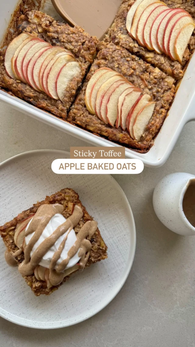 ✨ STICKY TOFFEE APPLE BAKED OATS 🍎

There’s no going back to regular oats after this one. It’s sticky date pudding meets baked oats, and it’s the best breakfast to start the day, especially on cooler mornings. 

This recipe is exclusively available on our app 🌱🤍 If you’d like all the details, plus access to not only this recipe but our whole library of 300+ vegan family-friendly recipes (with 150+ app exclusives), meal plans, shopping lists, a first foods tracker, and more, pop “YUM” below and I’ll DM you the link to learn more and try it FREE for 7 days, and after that it’s as little as 76 cents a week (just $3.33 USD a month!!) 🫶🏻
.
.
.
.
#bakedoats #healthyfood #veganfamily #blw #weaning