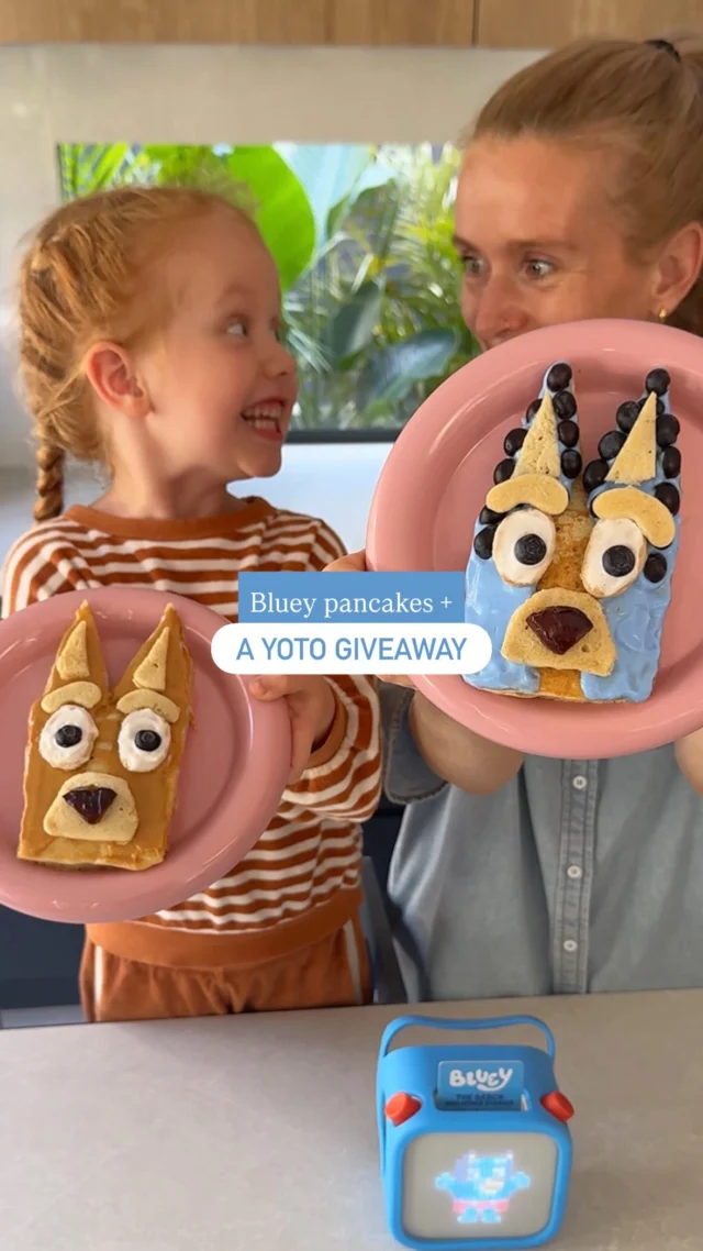 💙 Team Bluey or team Bingo? 🧡

Pancakes officially got the cutest makeover - Ava and I had so much fun creating these together, she took on Bingo and I took on Bluey to celebrate the launch of Bluey on Yoto!

You can use whatever pancake batter you like for these. We used our regular banana pancakes, which worked perfectly, and you don’t have to use blue spirulina here either, however it’s the perfect shade of blue and doesn’t have a weird flavour 🙌🏼

And because every little Bluey fan should have some stories on hand, we’ve teamed up with @yotoplay_au to give one lucky family the chance to win a 🩵 Yoto 3rd Gen Bluey bundle which includes a Yoto Player 3rd Generation, Blue Bird adventure jacket, Bluey: The Beach and Other Stories card 💙

To enter:
✨ Like this post
⬇️ Tag a friend and comment below (each comment counts as one entry!)
🫶🏻 Share this post to your stories
💕 Follow @yotoplay_au

Open to Australian residents only. Giveaway closes 25th September 2026 at 8pm AEST. One winner will be selected at random and contacted directly via DM by @yotoplay_au. If the winner does not respond within 48 hours, a new winner will be selected. This giveaway is not affiliated with or endorsed by Instagram.
.
.
.
.
.
#bluey #foodart #easyrecipes #funfood #aussiemums